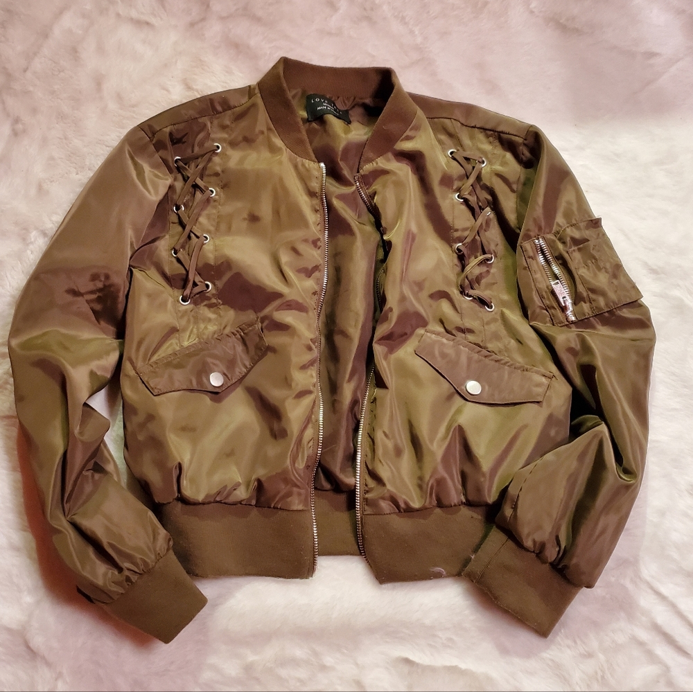 Green bomber jacket